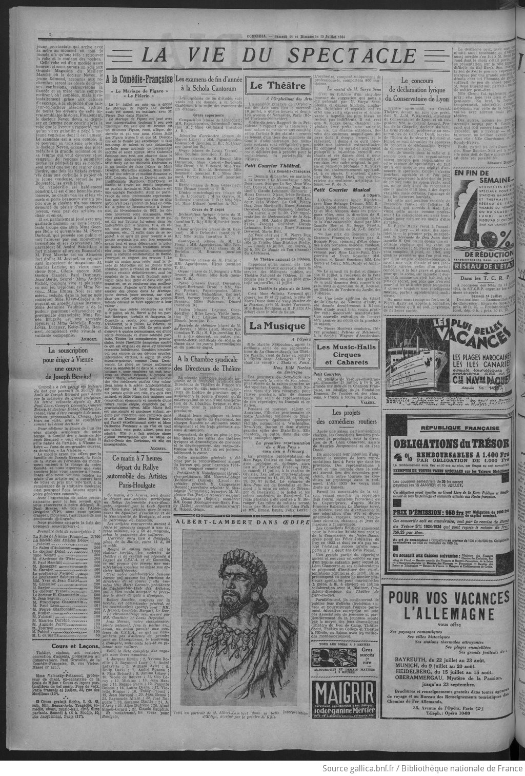 Comoedia 1934 - persbericht over de Valsuani foundry