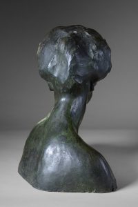 Rembrandt Bugatti bust of Blanche Denise Ferrero-Willmann, rear view